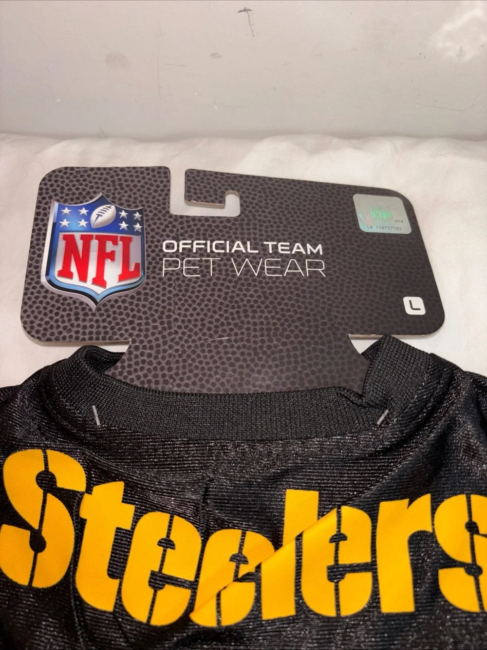 NFL Steelers Black and Gold Pet Jersey - Team Logo